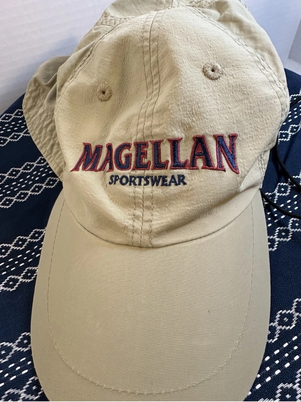 Sun Hat Magellan Sportswear hat with a neck flap adjustable beige